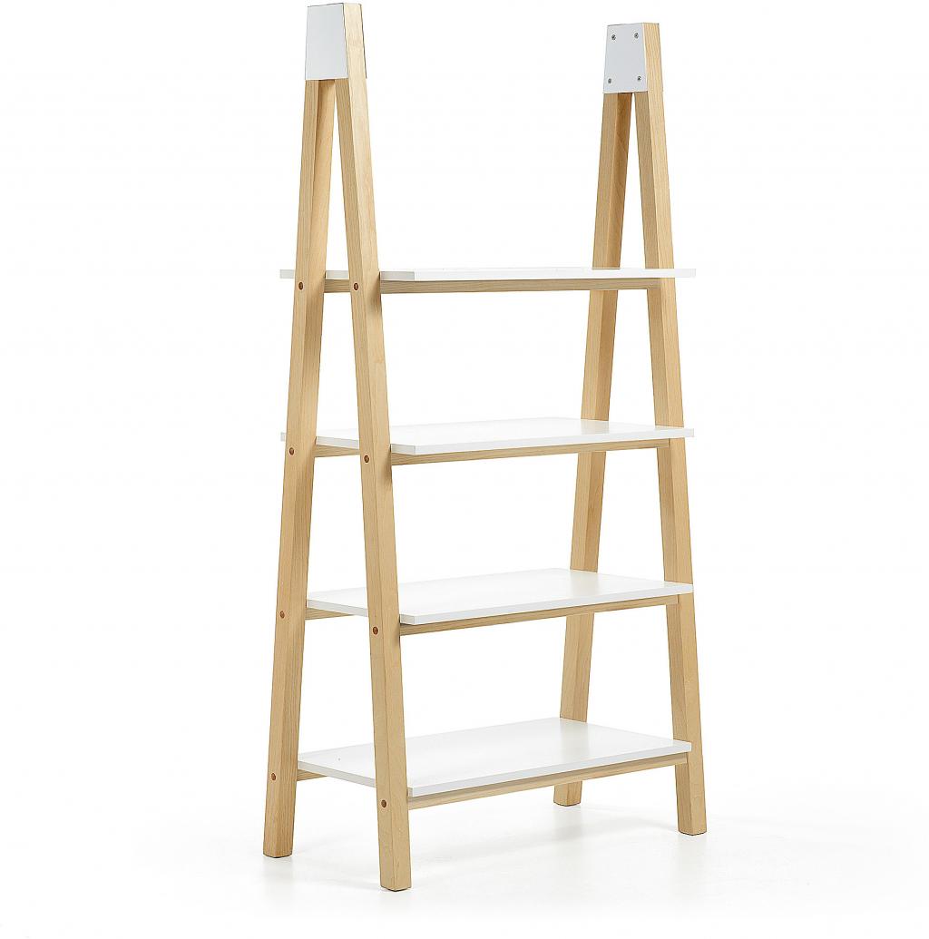 Boekenkast Stick Essenhout Naturel Wit La Forma - LiL.nl Boekenkast Stick Essenhout Naturel Wit La Forma - LiL.nl